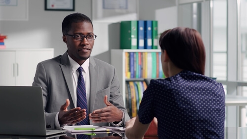 HR manager interviewing candidate